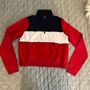HOLLISTER Red, White, and Blue Quarter Zip